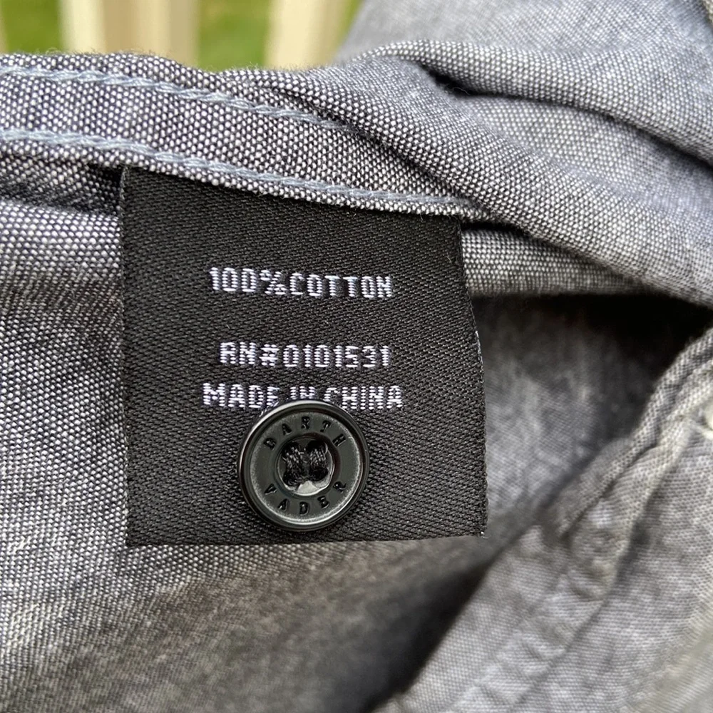 Authentic Star Wars Darth Vader Button Down Men’s Size Small Boys Large … - Picture 6 of 11